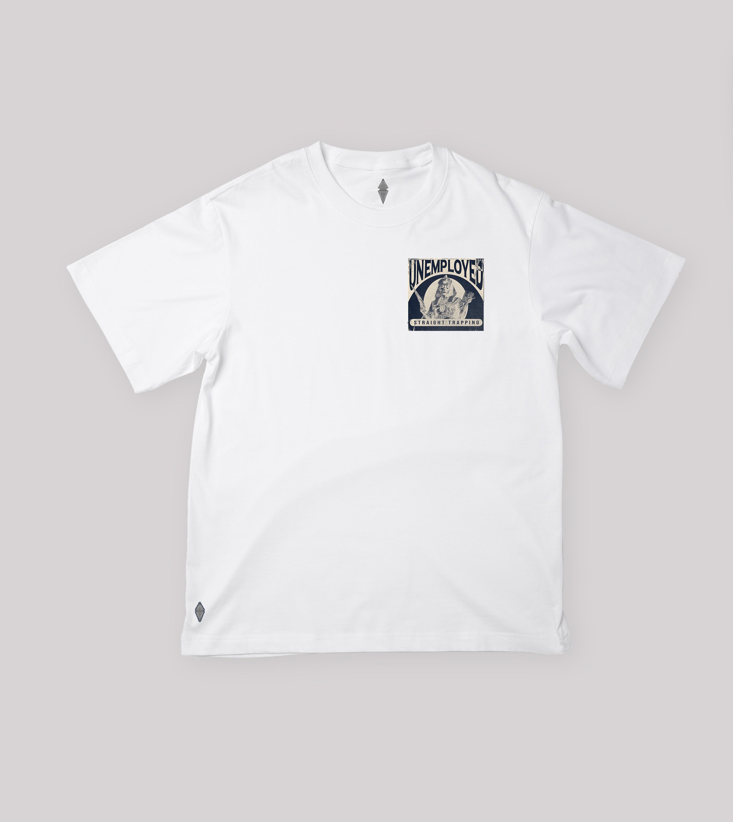 "Unemployed Straight Trapping" iNDPNDNT Tee - White