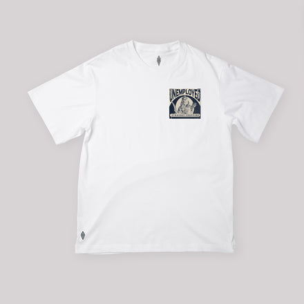 "Unemployed Straight Trapping" iNDPNDNT Tee - White